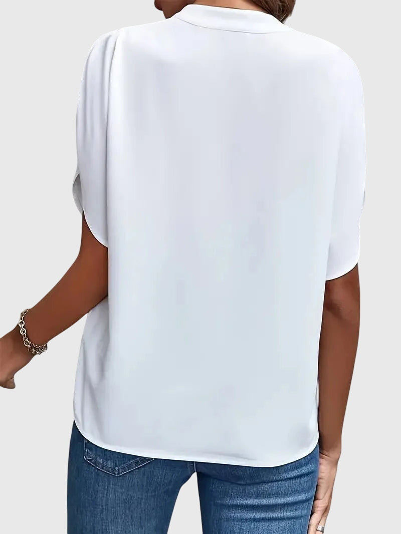 Beatrix | Camisa elegante de cuello de pico