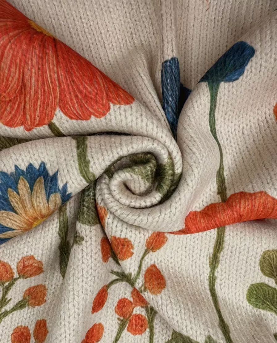 Wrenna | Cárdigan con cremallera flores silvestres