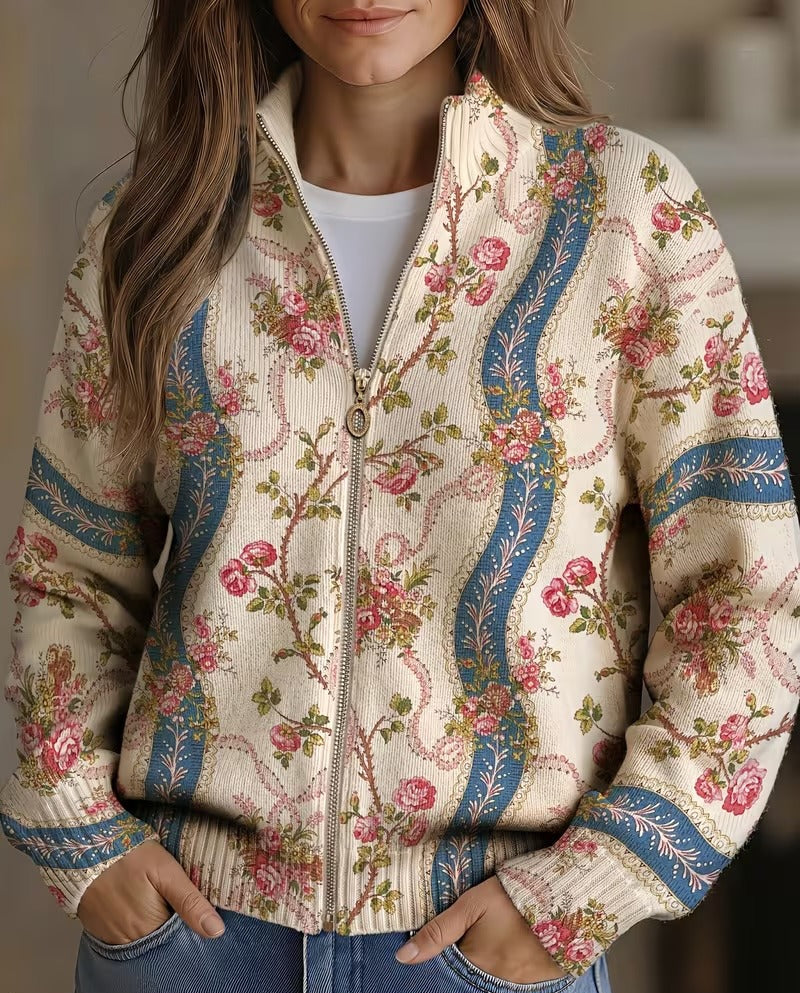 Eulalia | Cárdigan con rosas trepadoras