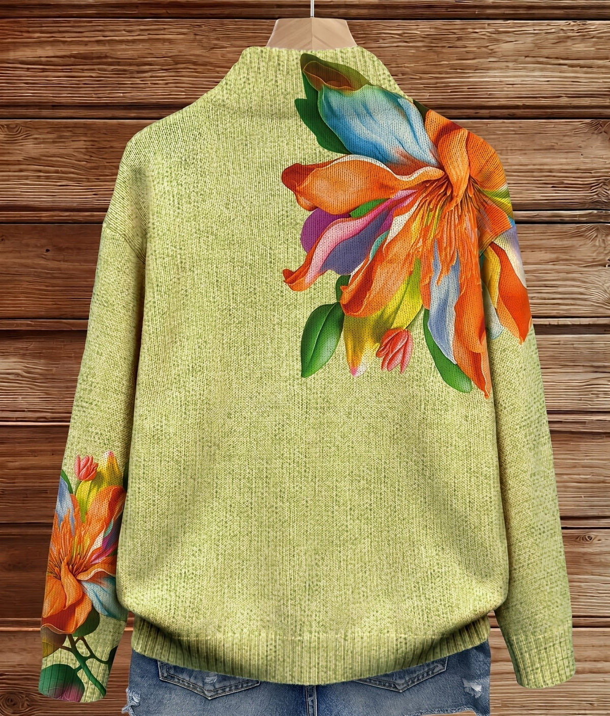 Sidonie | Cárdigan con cremallera estampado de lirios